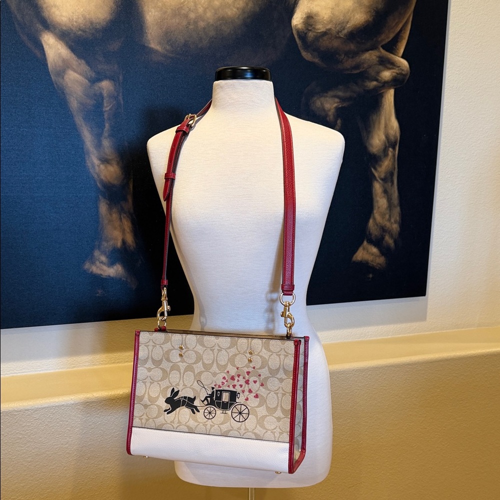 Coach Lunar New Year Dempsey Rabbit Crossbody Tote Bag